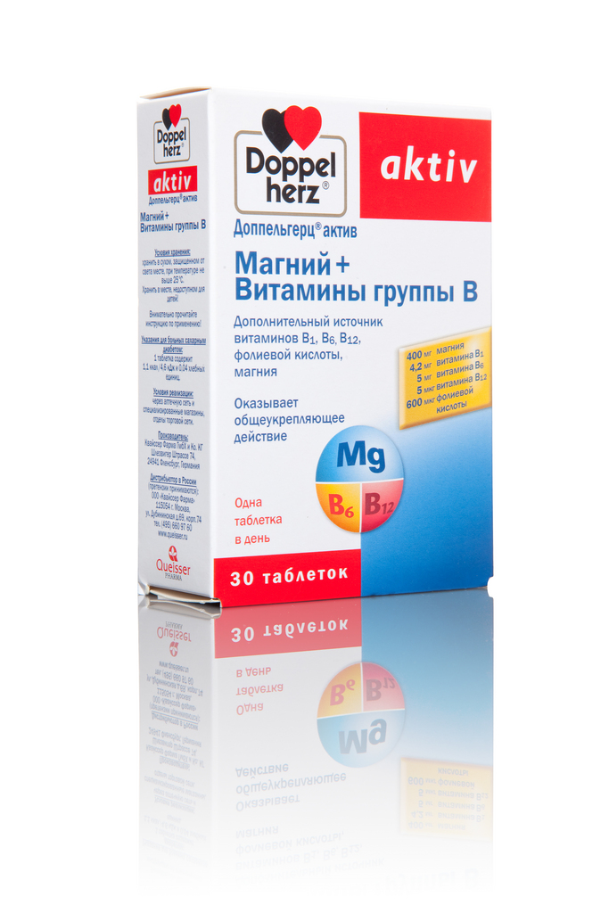 Купить Доппельгерц актив Магний + Витамины группы В 30 капс. , себорее ...