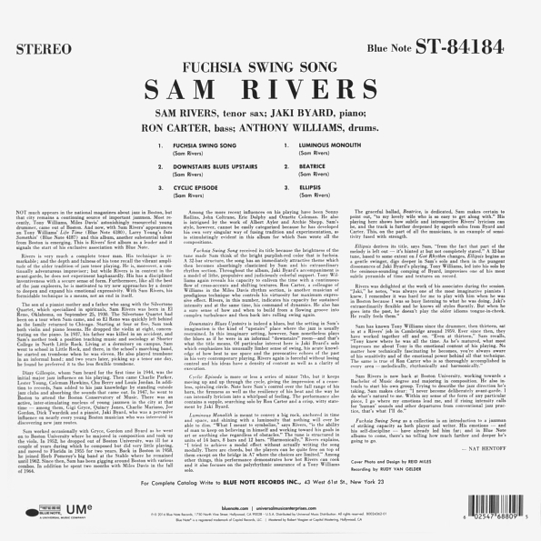 Sam Rivers Fuchsia Swing Song Kupit Na Vinilovoj