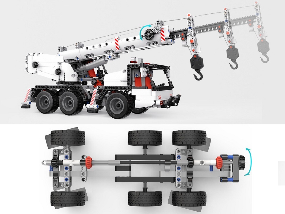 xiaomi mitu building blocks mobile engineering crane