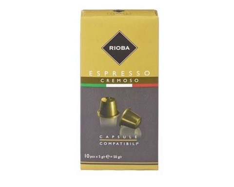 Купить Кофе в капсулах Rioba Espresso Cremoso, 10 капсул для кофемашин Nespresso (Риоба) по цене 270 руб в интернет магазине ShopKofe