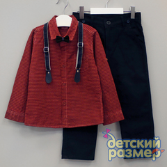 Костюм 110-128 (подтяжки, бабочка)