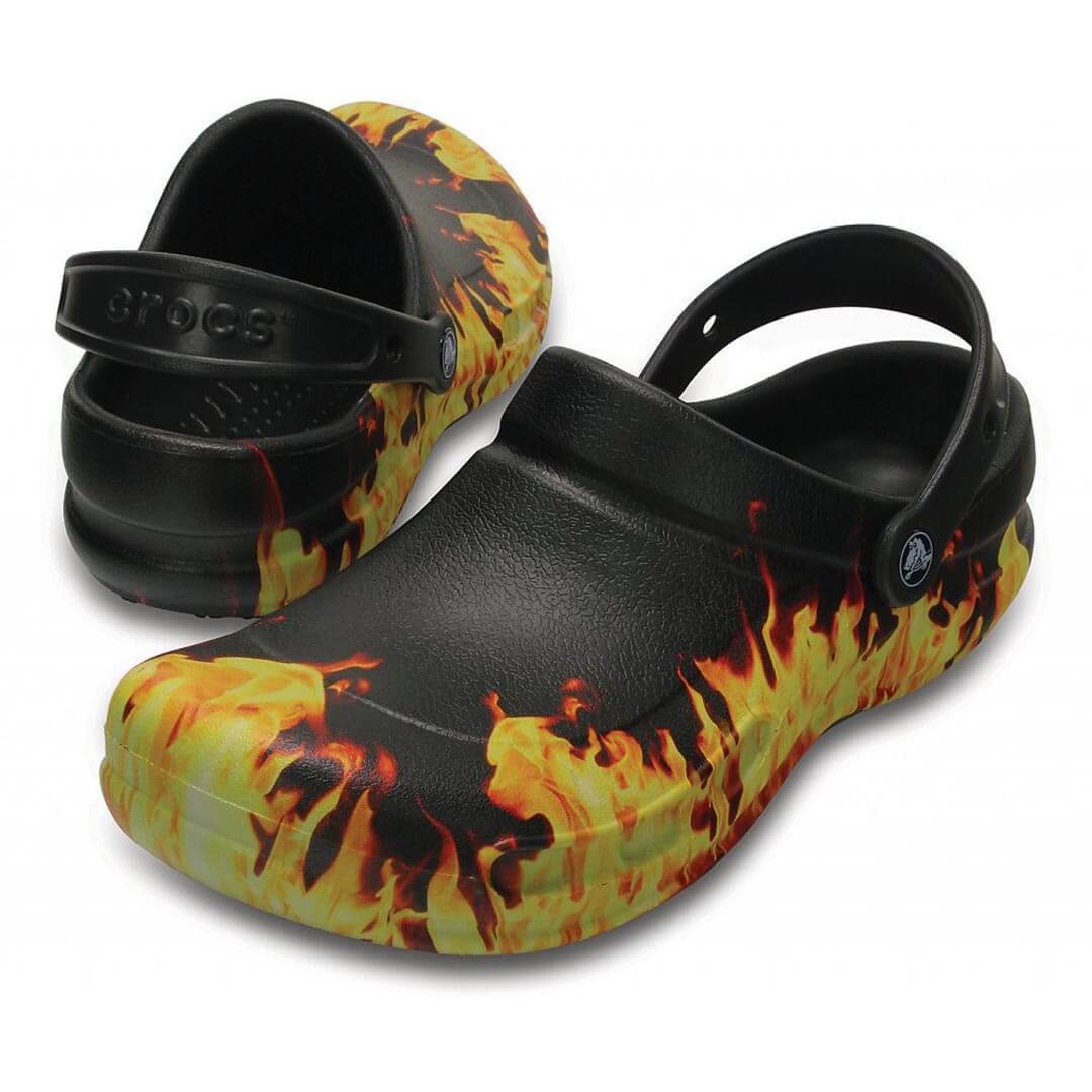 graphic clog crocs