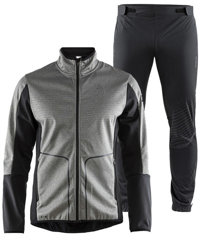 Элитный лыжный костюм Craft Sharp Softshell XC Stratum Grey мужской