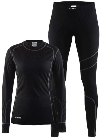 Комплект термобелья Craft Baselayer женский черный