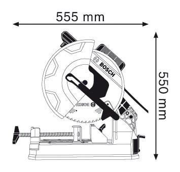 Отрезная пила по металлу Bosch GCD 12 JL Professional 0601B28000