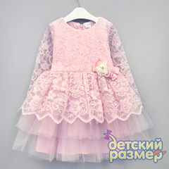 Платье (гипюр, брошь)