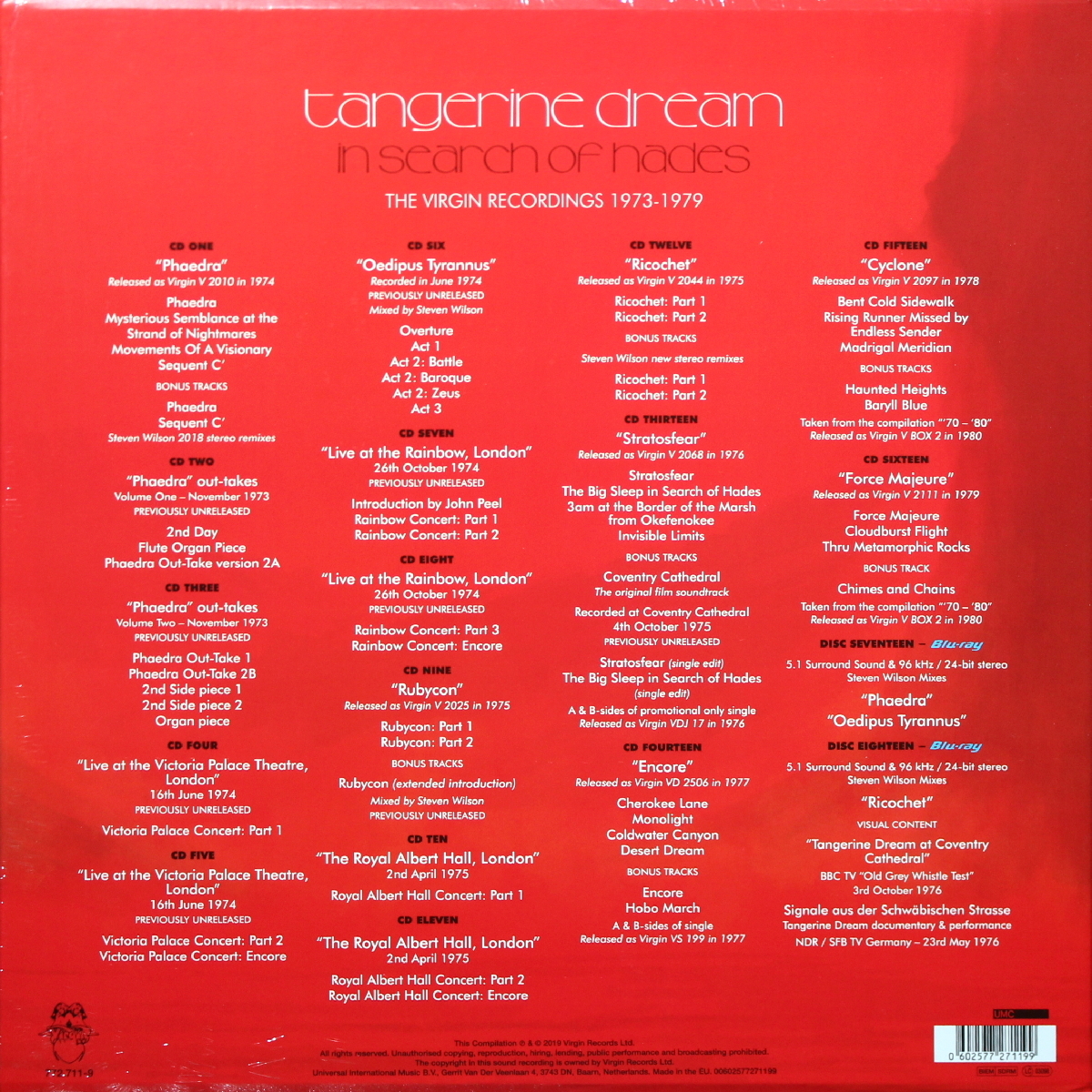 Tangerine Dream "In Search Of Hades" купить на аудио компактдиске Интернетмагазин