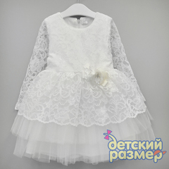 Платье (гипюр, брошь)