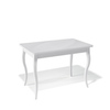 Стол KENNER 1100C, для кухни, стекло, раздвижной, белый
