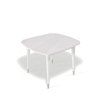 Стол кухонный KENNER К900, раздвижной, стекло белое матовое, подстолье белое