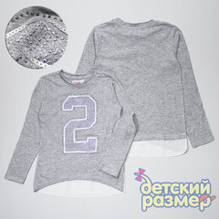 Футболка-лонгслив (стразы шифон)