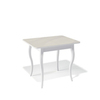 Стол KENNER 900С, кухонный, стекло, раздвижной, кремовый/белый