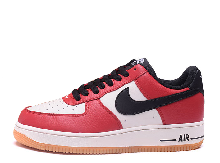 red white and black nike air force 1