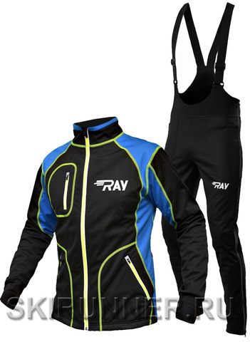 Утеплённый лыжный костюм RAY STAR WS Black-Blue 2018 мужской