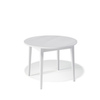 Стол KENNER 1000M, кухонный, стекло, раздвижной, белый