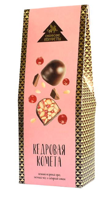 Конфеты Кедровая комета с клюквой Сибирский Кедр 70 гр