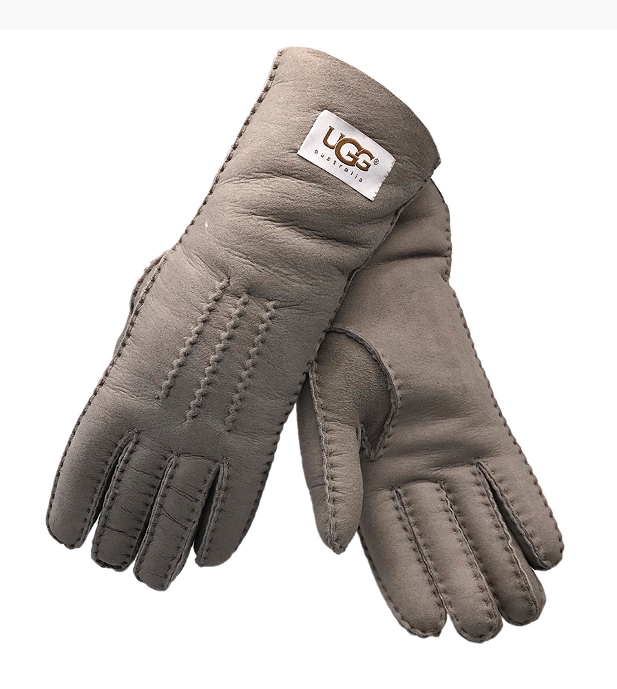 gray ugg gloves