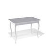 Стол KENNER 1100C, кухонный, стекло, раздвижной, серый/белый
