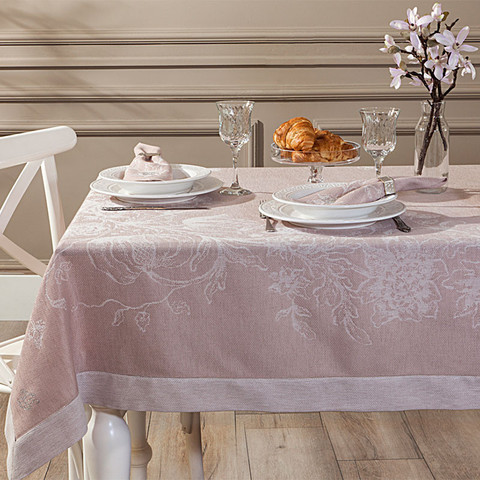 Скатерть DAHLIA пудра 160x260 Tivolyo Home
