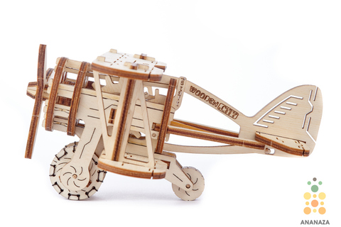 Деревянные конструкторы Wooden City. Модель Биплан