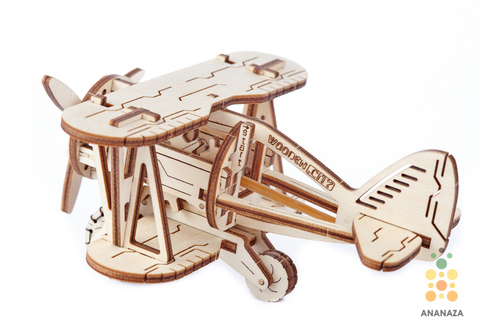 Деревянные конструкторы Wooden City. Модель Биплан
