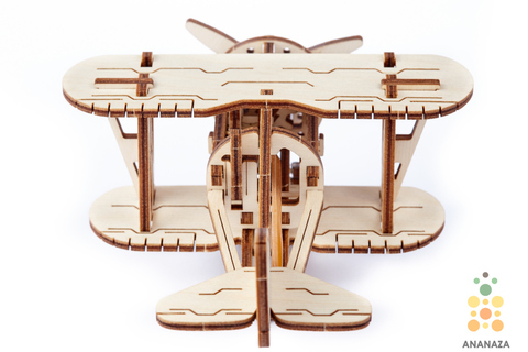 Деревянные конструкторы Wooden City. Модель Биплан