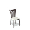Деревянный стул KENNER 102М, с мягким сиденьем, цвет венге - белый