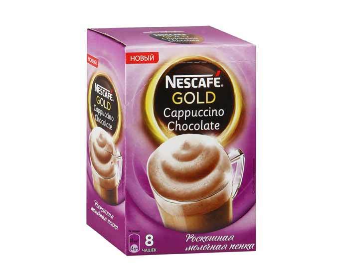 Купить Напиток кофейный Nescafe Gold Cappuccino Chocolate 8 пак/уп ...