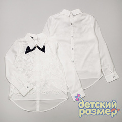 Блузка (кружево, шифон, брошь)