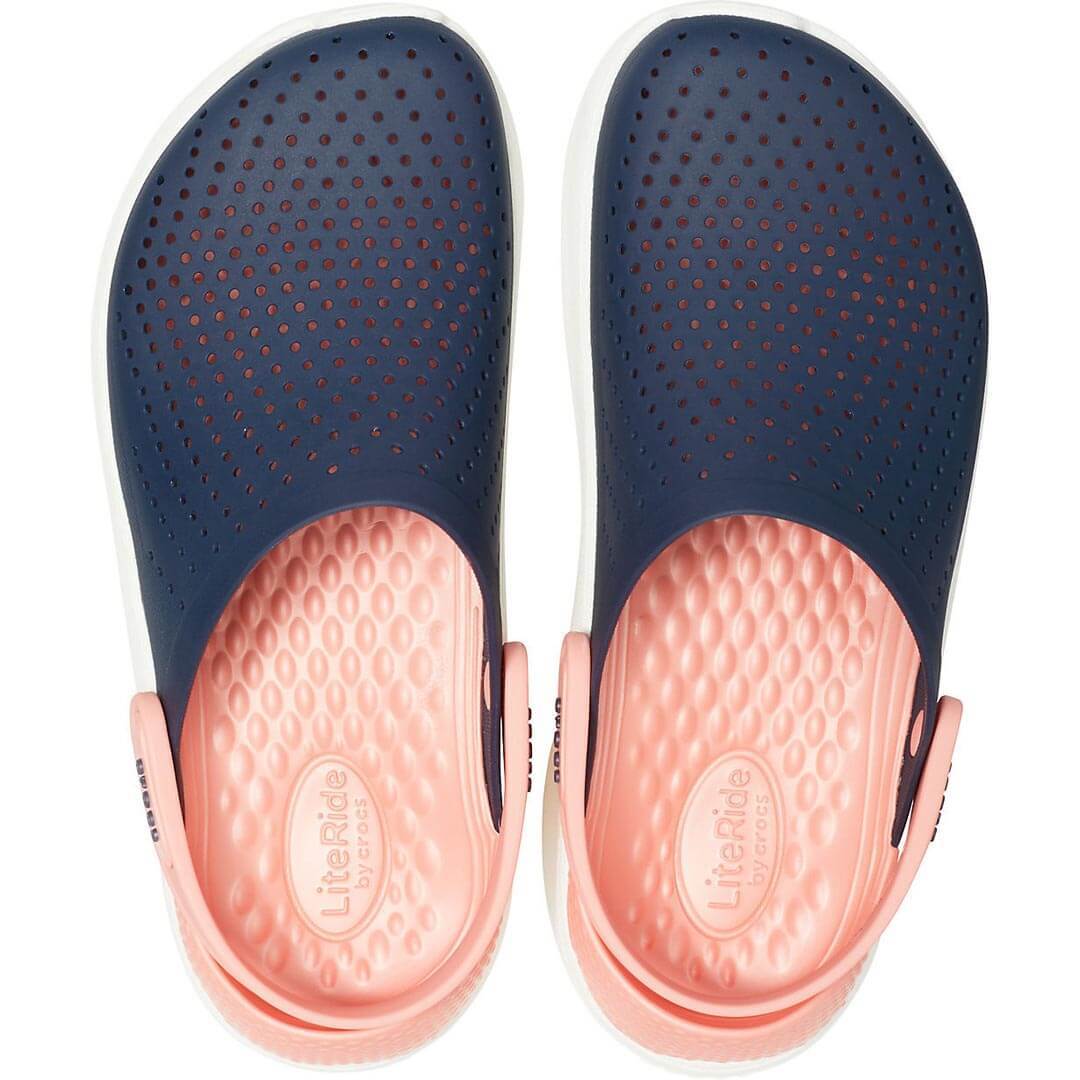 crocs literide navy blue clogs sandals