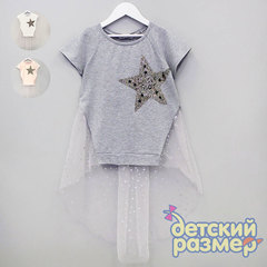 Туника (стразы, шифоновый шлейф)