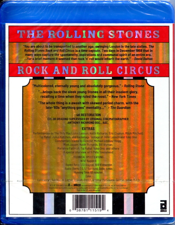The Rolling Stones "Rock And Roll Circus" купить на Blu-ray диске