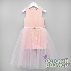 Платье (пайетки, бантик-брошь)