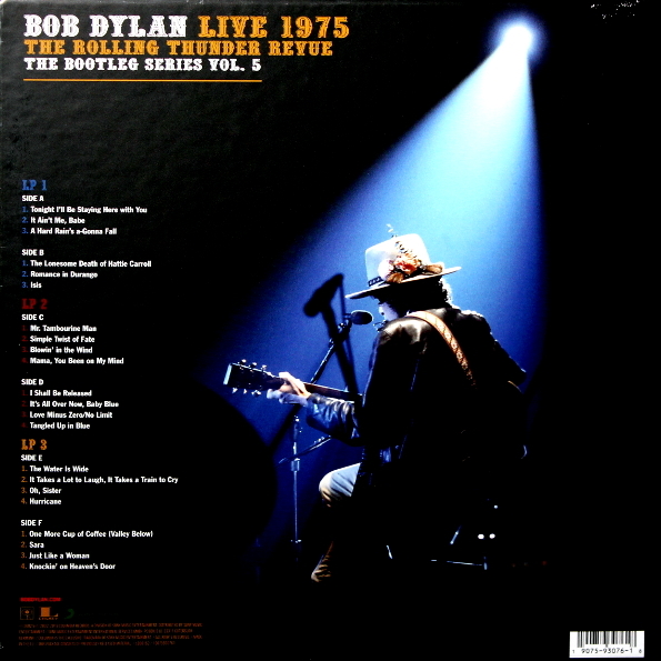 Bob Dylan "The Bootleg Series Vol. 5: Bob Dylan Live 1975, The Rolling ...