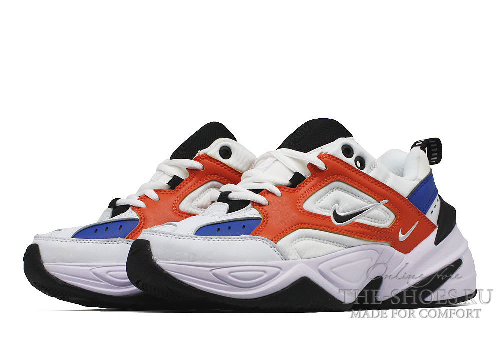 nike tekno blue red