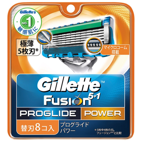 Сменные лезвия Gillette Fusion ProGlide Power 8 шт из Японии