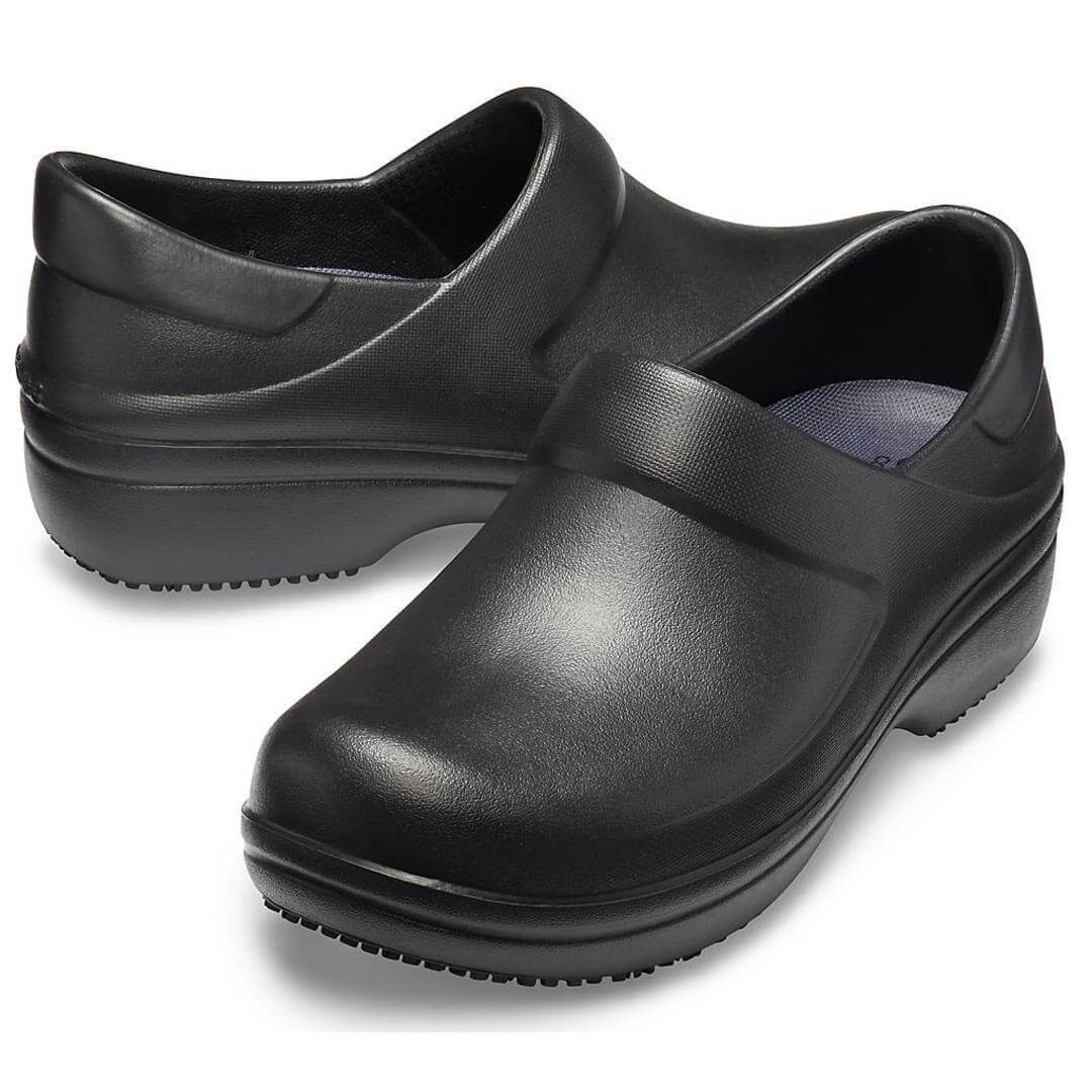 womens black work crocs