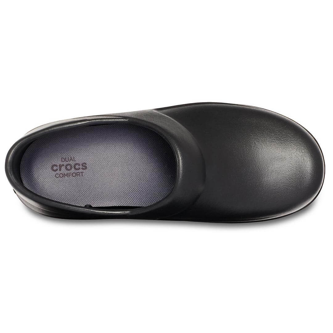 womens black work crocs